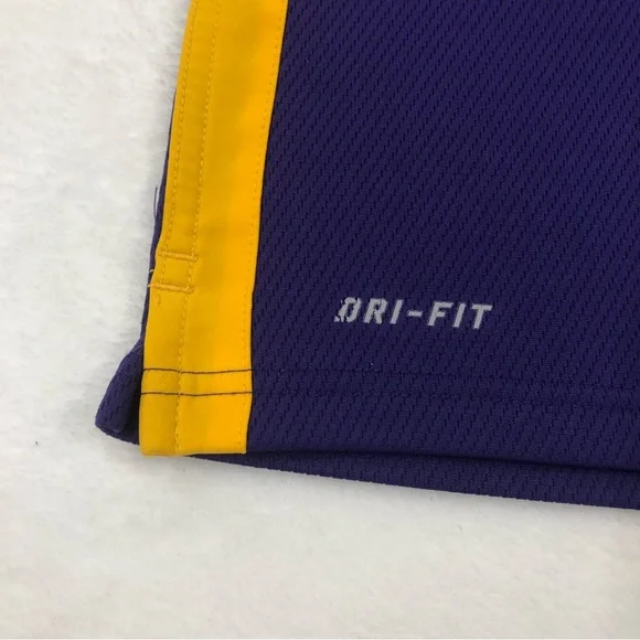 Nike Dri Fit LSU Louisiana Tigers NCAA Football Purple Golf Polo Shirt Mens XL. - Picture 4 of 8